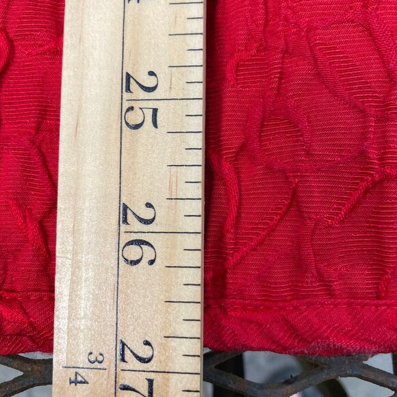 Chico’s Red Jacket Mandarin Style, Textured LS Button Up, Size 3 (XL or 16) - Picture 7 of 9